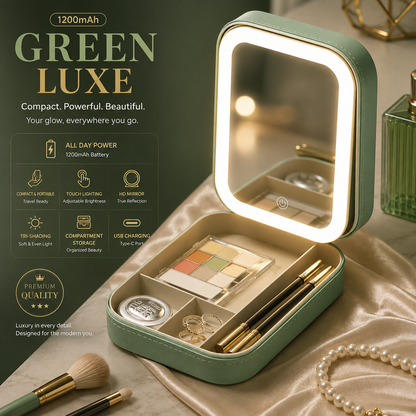 LED Makeup Travel Case with Lighted Mirror